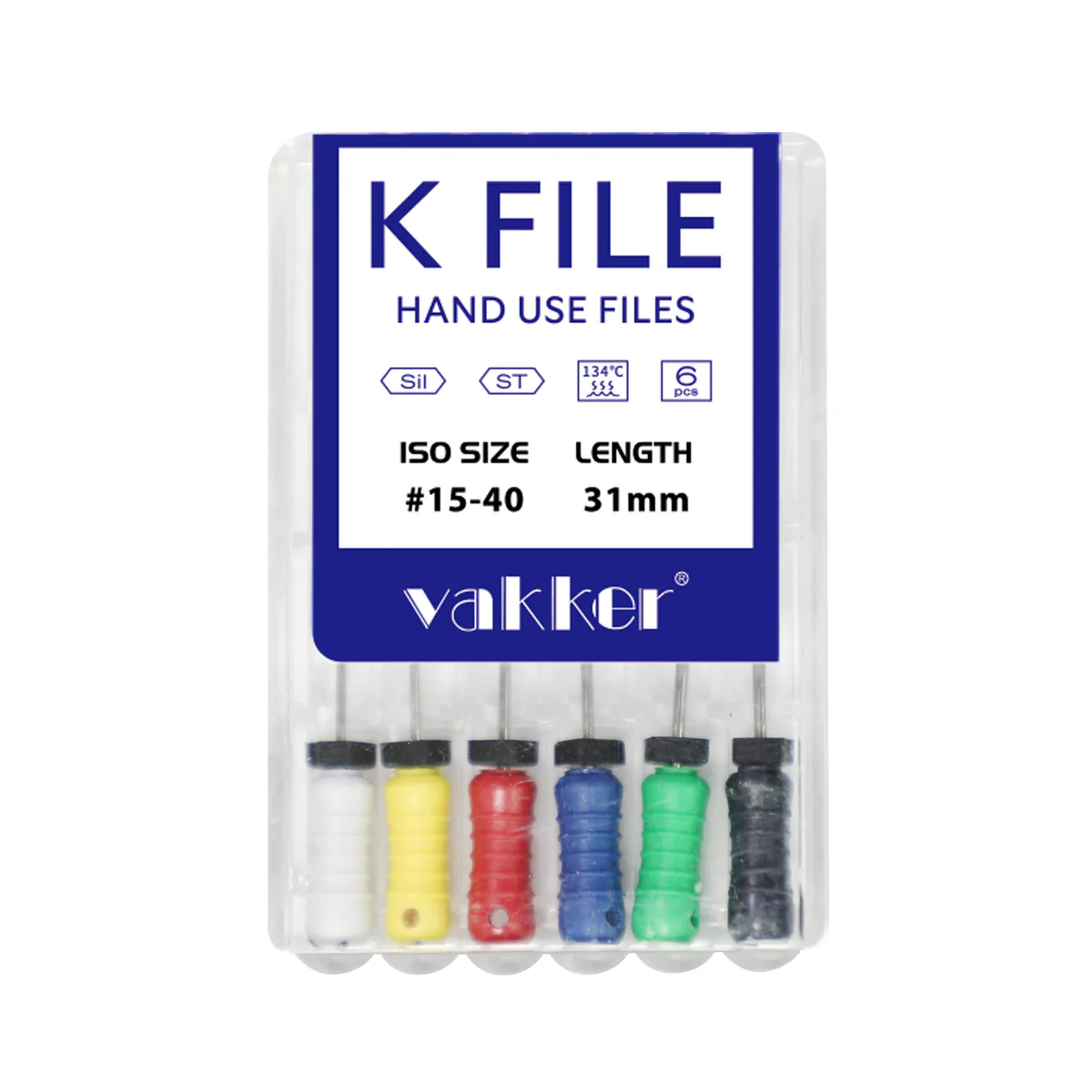 vakker® 3 Pack - Dental K Files Stainless Steel 18pc/3pack