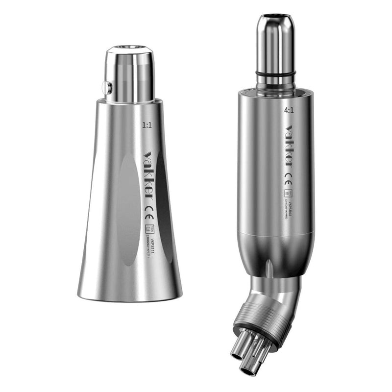 Vakker® Dental ProphyHygiene 4 hole 4:1 Prophy Air Motor and 1:1 Prophy Straight Handpiece Set Ergonomically fits