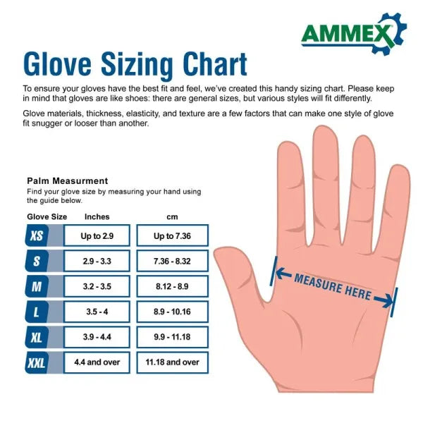 AMMEX Nitrile Exam Gloves. Blue. 3 Mil Powder and Latex Free Medical Grade Gloves. (Case of 1,000)
